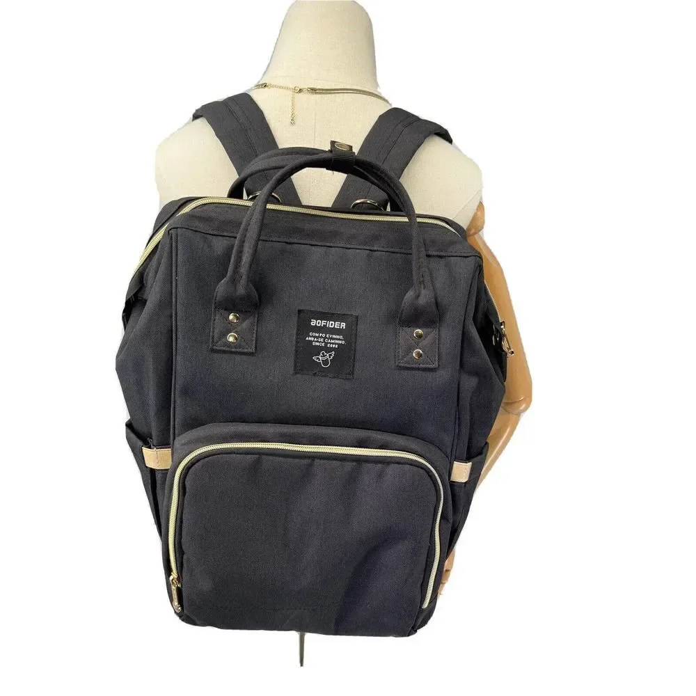 Dad Father Black Diaper Bag Backpack Waterproof Unisex Nursing Baby Card Aofider